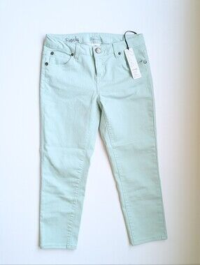 NWT Cropped Ankle Jeans - Mint Green Pastel